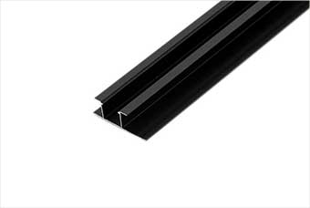 宝鸡航空纤维墙咔铝合金带灯中条（哑黑氧化）