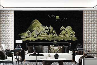 宝鸡森佰汇航空纤维墙咔(湖光山色)